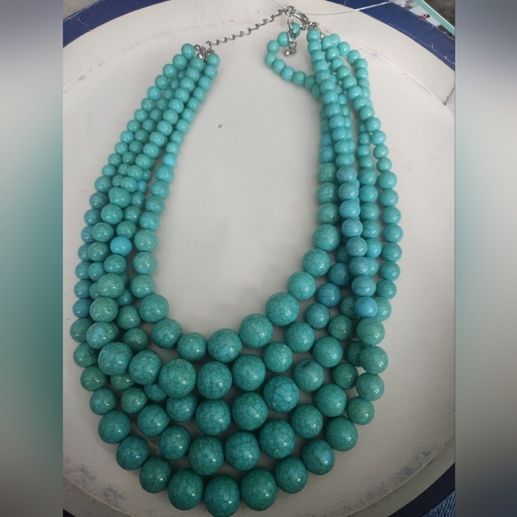 New Exaggerated multi-layer bead statement necklace  - Picture 1 of 6